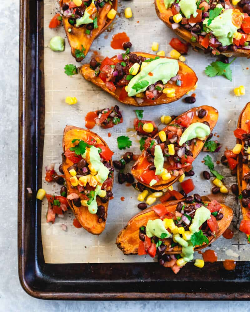 Plant based diet meal plan: Mexican Sweet Potatoes