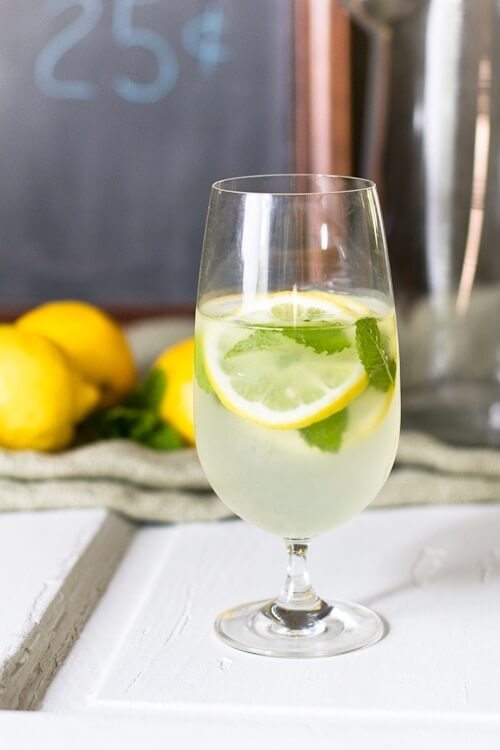 Mint Lemonade by the Glass A Couple Cooks