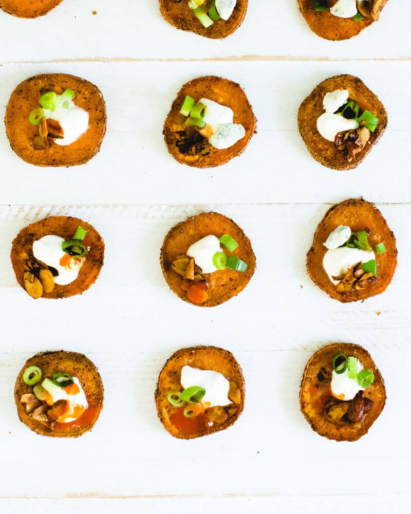 Healthy Loaded Sweet Potato Rounds