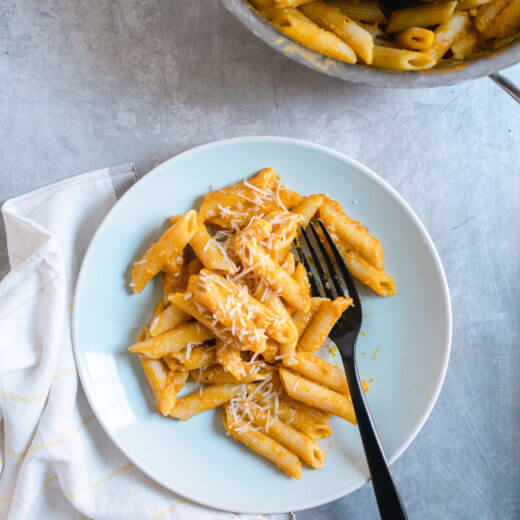 Pumpkin Pasta Sauce with Penne – A Couple Cooks