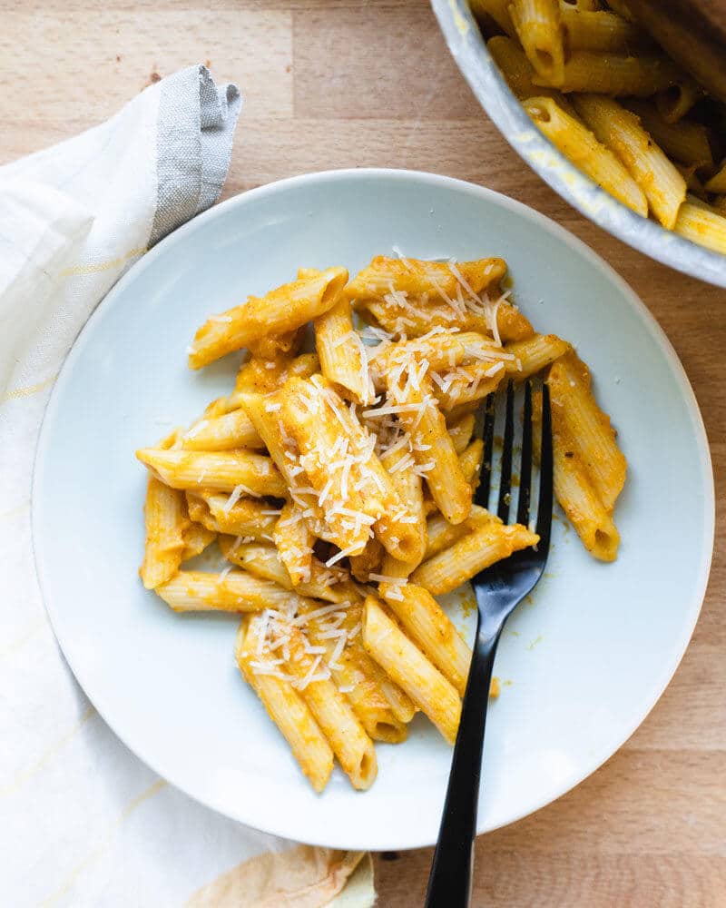 Pumpkin Penne with Parmesan | Pumpkin pasta