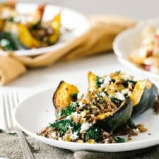 Roasted Acorn Squash with Wild Rice Stuffing-image