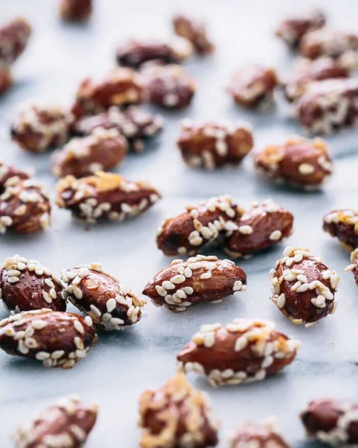 Sesame Honey Roasted Almonds A Couple Cooks sesame-honey-roasted-almonds-a-couple-cooks