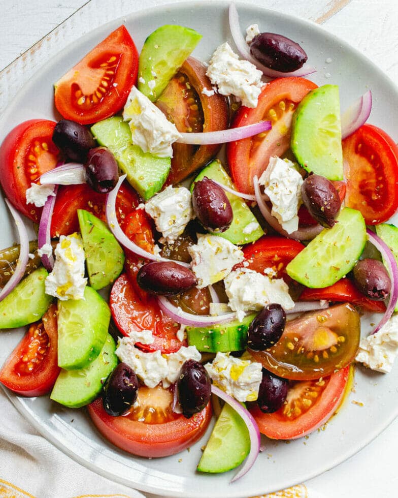 Authentic Greek Salad (Just Like in Greece!) A Couple Cooks