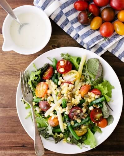 Summer Vegetable Salad with Sesame Ranch Dressing – A Couple Cooks