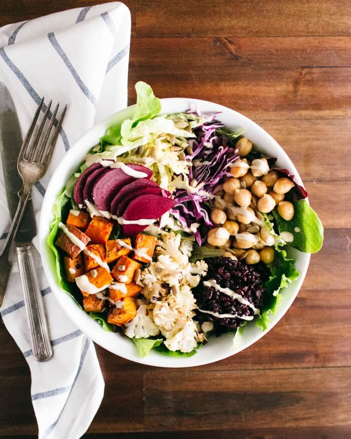 Vegan salad bowl recipe