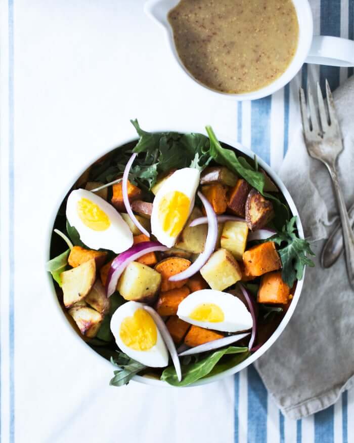 Healthy Potato Salad with Hardboiled Egg
