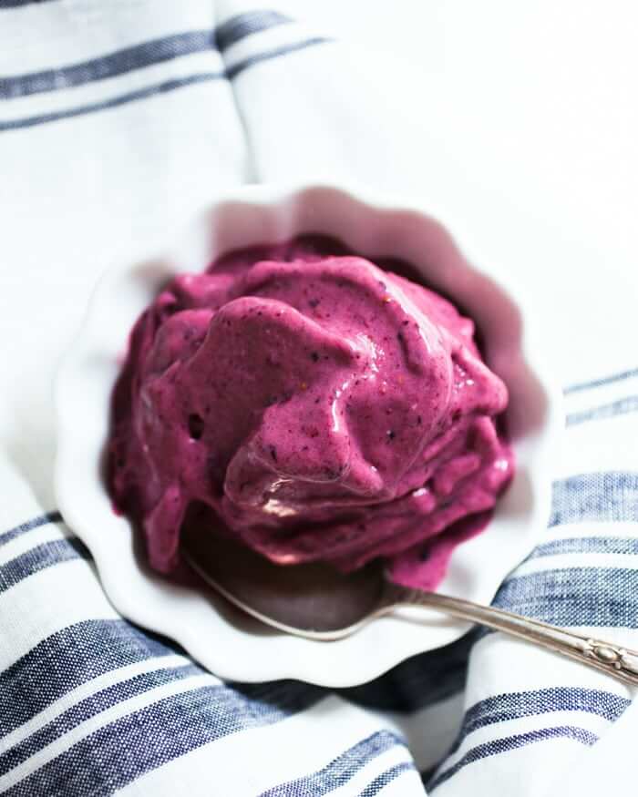 Banana Berry Vegan Ice Cream | A Couple Cooks