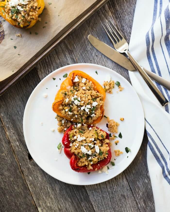 Recette de Poivrons Farcis au Quinoa végétarien