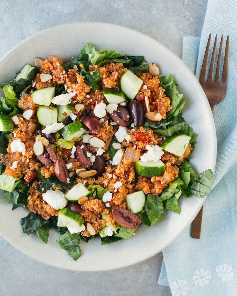 Mediterranean quinoa salad