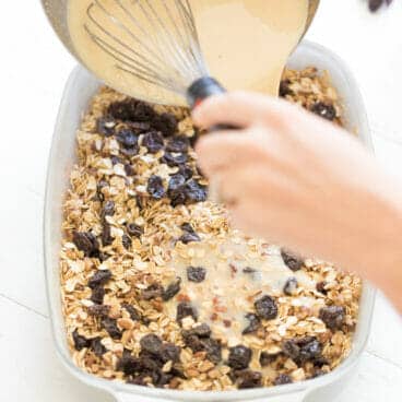 Tart Cherry Cardamom Baked Oatmeal | A Couple Cooks