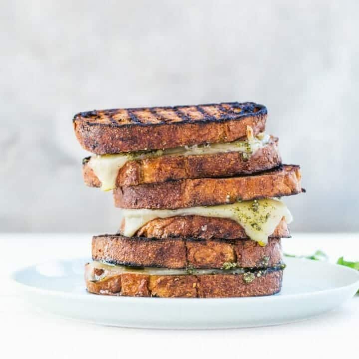 Pesto Grilled Cheese on the Grill A Couple Cooks