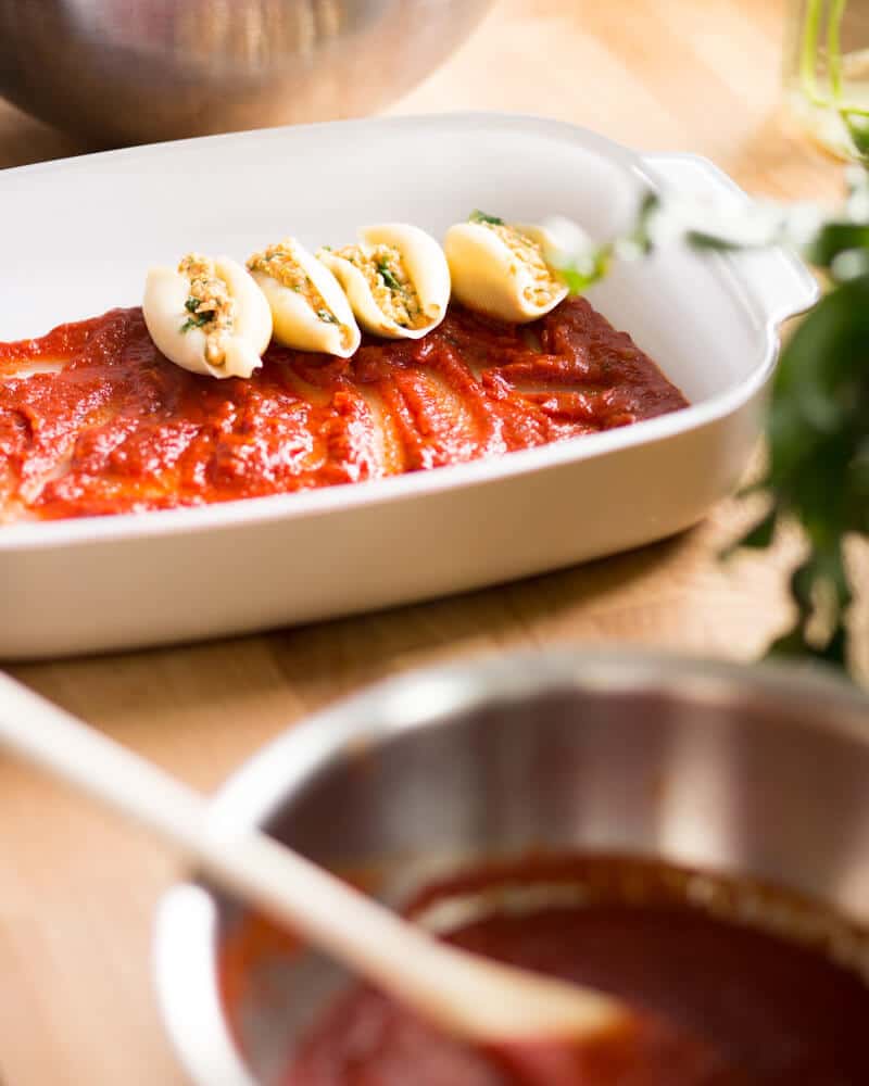 Pumpkin stuffed shells