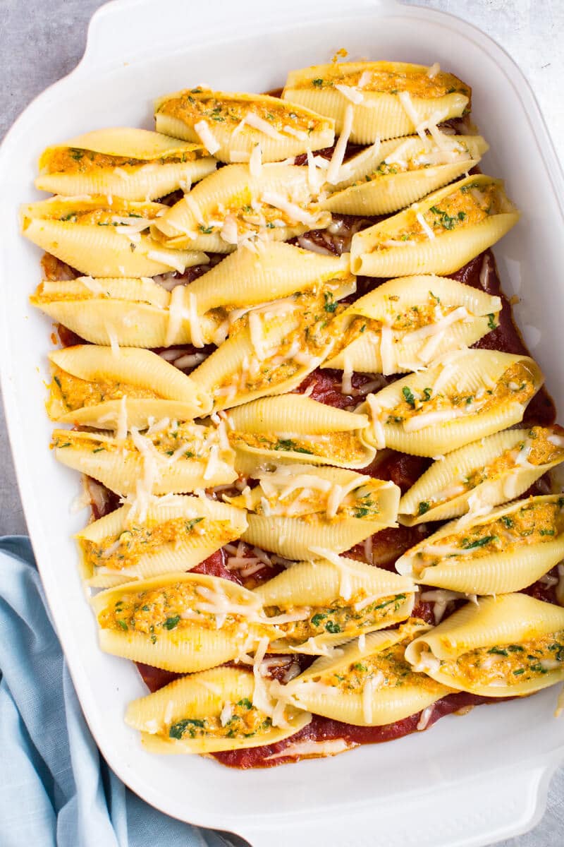 Stuffed shells with pumpkin filling