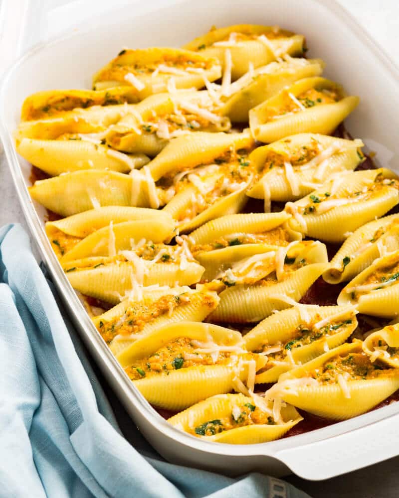 Pumpkin Stuffed Shells  - Fall Dinner Recipes