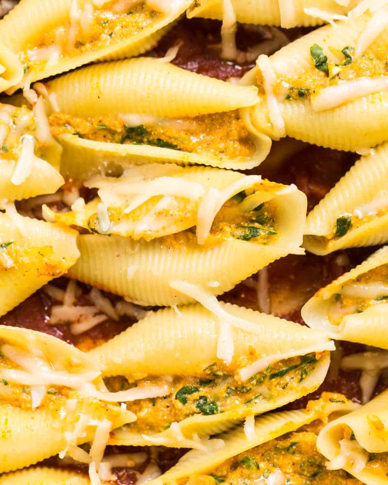 Pumpkin stuffed shells