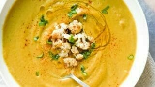 Moroccan Spiced Cauliflower Soup | A Couple Cooks
