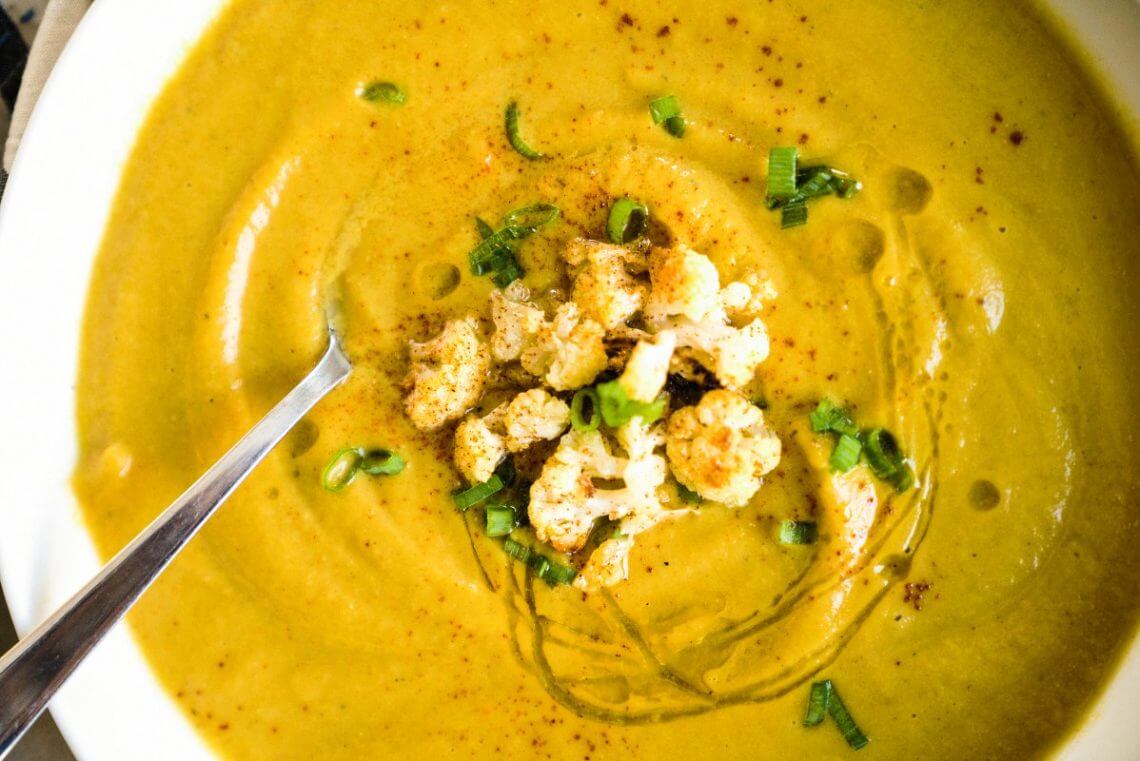 Golden Cauliflower Soup Recipe – A Couple Cooks