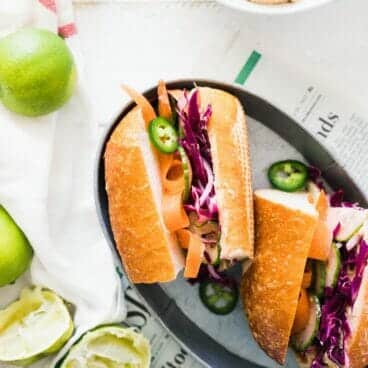 Vegan Banh Mi with Ginger Lime Hummus | A Couple Cooks