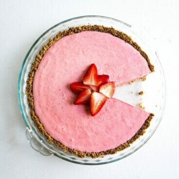 All Natural Strawberry Yogurt Pie | A Couple Cooks