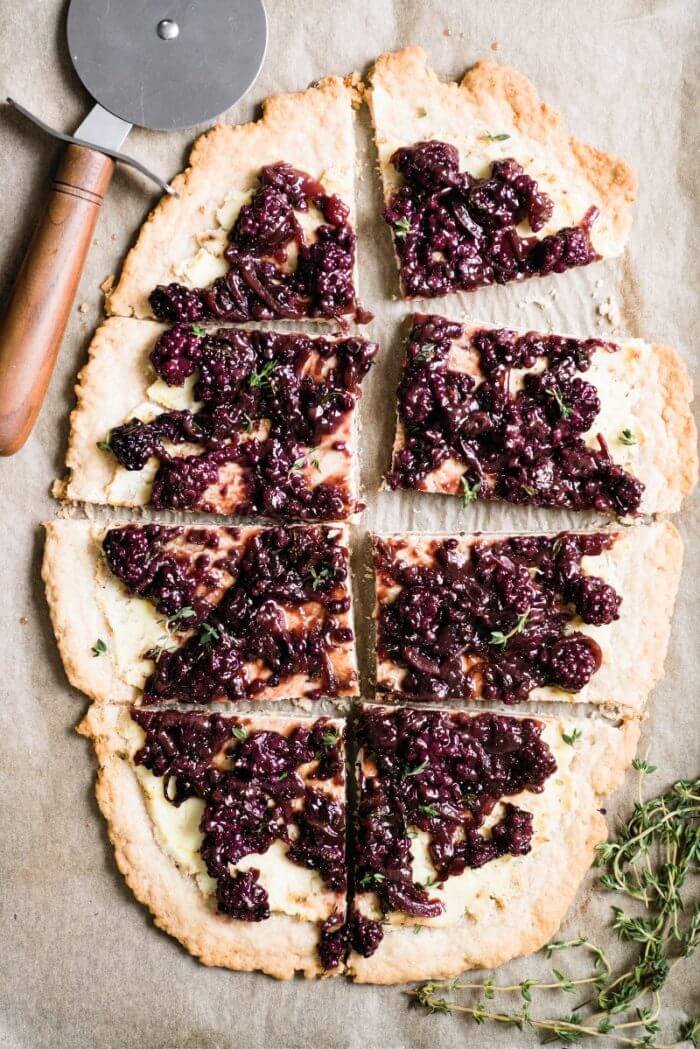 Blackberry, Ricotta & Onion Savory Tart