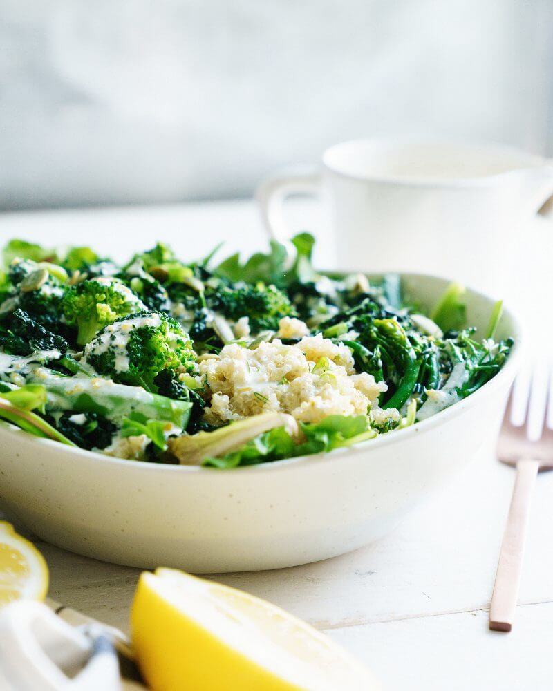 Go Green Bowls with Lemon Yogurt Sauce | A Couple Cooks