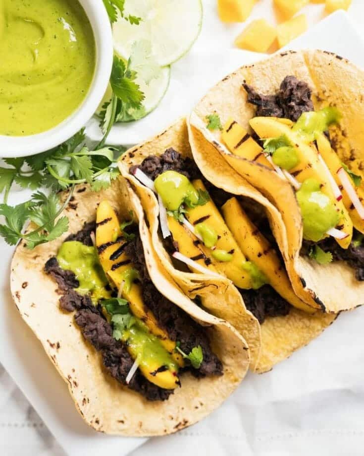 Grilled Mango Tacos with Dream Sauce A Couple Cooks