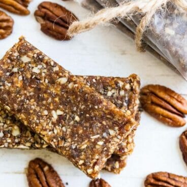 Superfood Pecan Energy Bars | A Couple Cooks