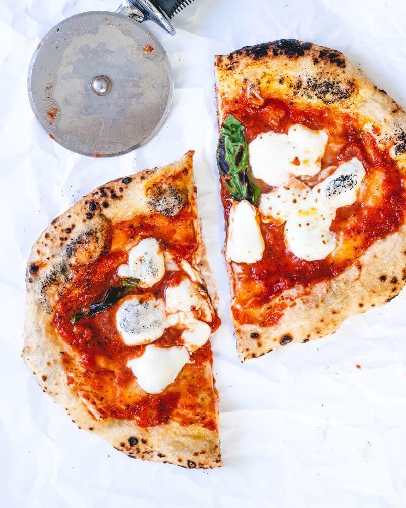 Small Authentic Neapolitan Street Pizza Italian Stock Photo