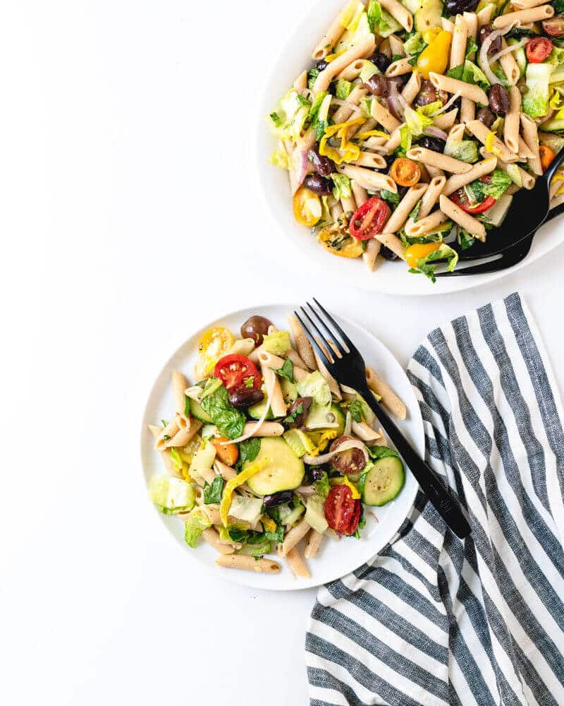 Italian pasta salad | vegan pasta salad