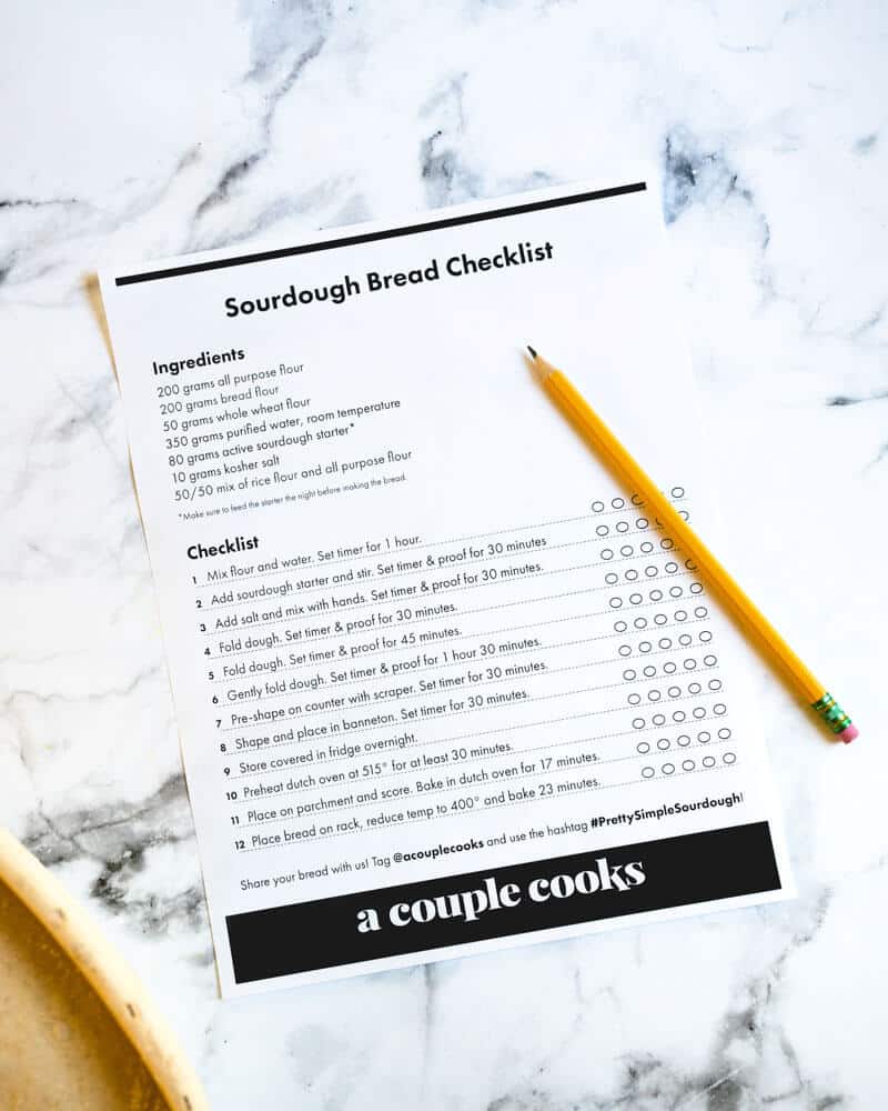 SOURDOUGH BREAD RECIPE WITH PRINTABLE CHECKLIST A COUPLE visual data 6