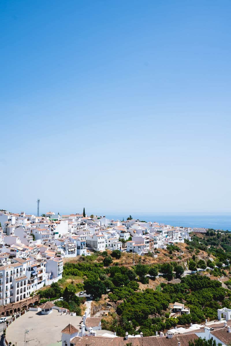 Spain travel | Frigiliana Spain | Woman in Spain | Blue dress