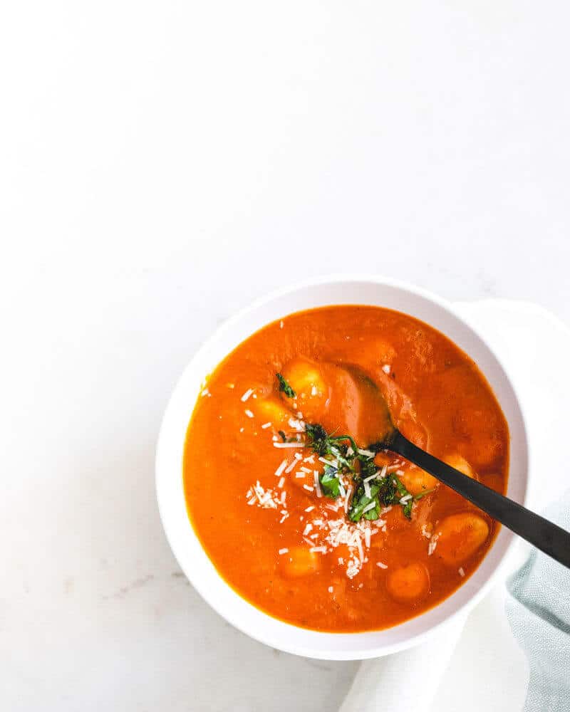 Tomato basil gnocchi soup recipe