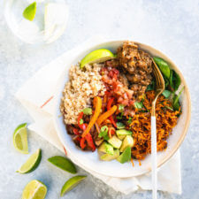 Vegetarian Burrito Bowl with Cauliflower Rice-image