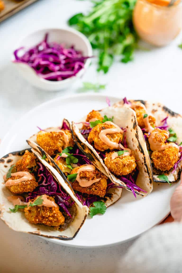 Cauliflower Tacos with Yum Yum Sauce A Couple Cooks