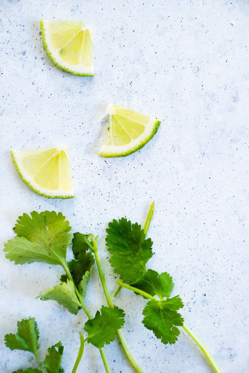 Cilantro and lime