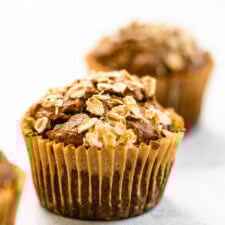 Healthy Banana Muffins (with Oatmeal!)-image