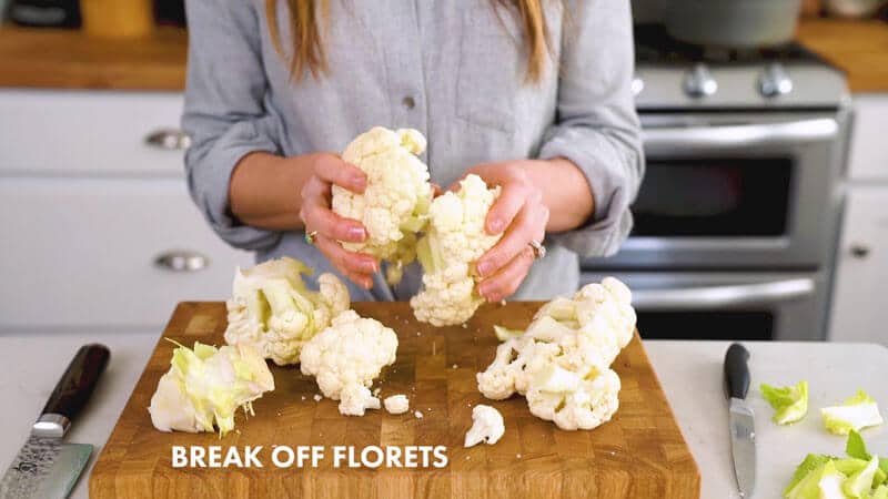 How to cut cauliflower | Break off florets