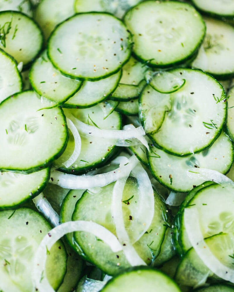 Cucumber salad with vinegar | Vinegar cucumber salad