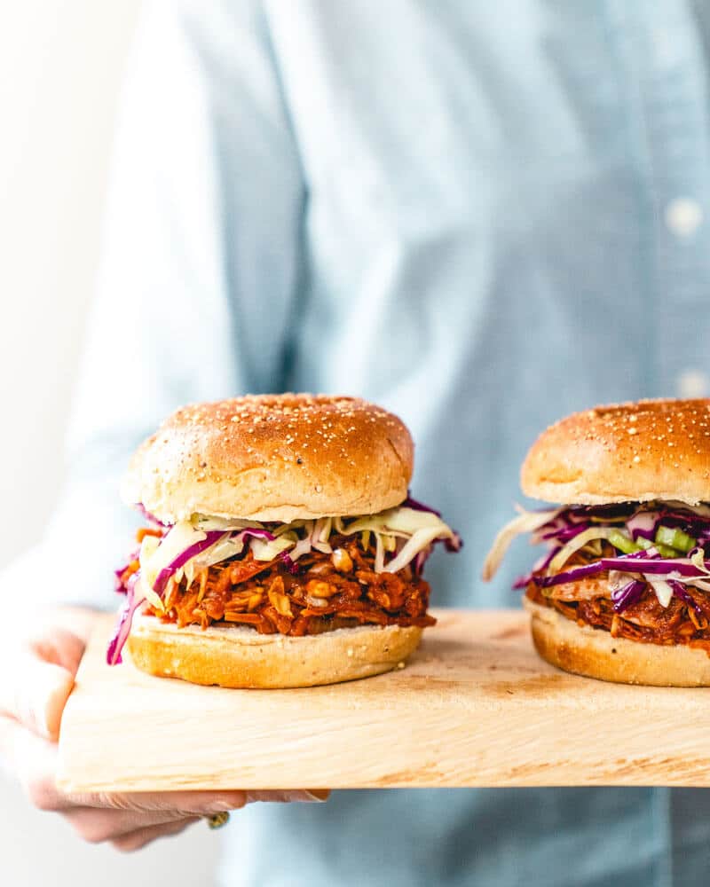 Plant based diet meal plan: Jackfruit BBQ Sandwich 