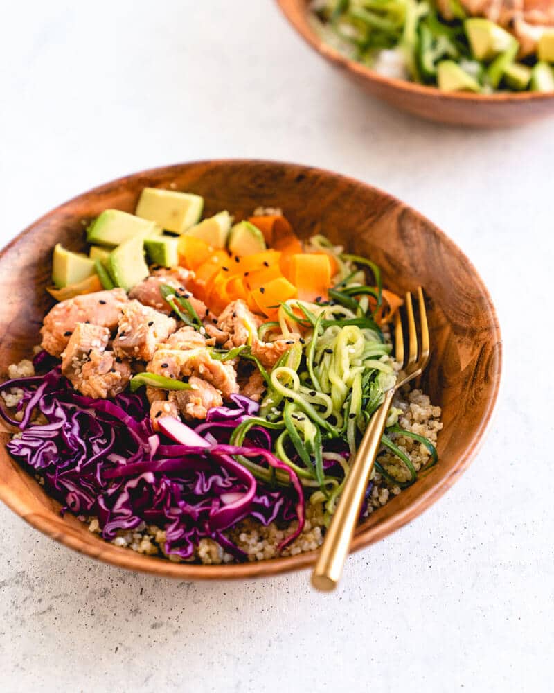 Seared salmon poke bowl | How to make salmon poke