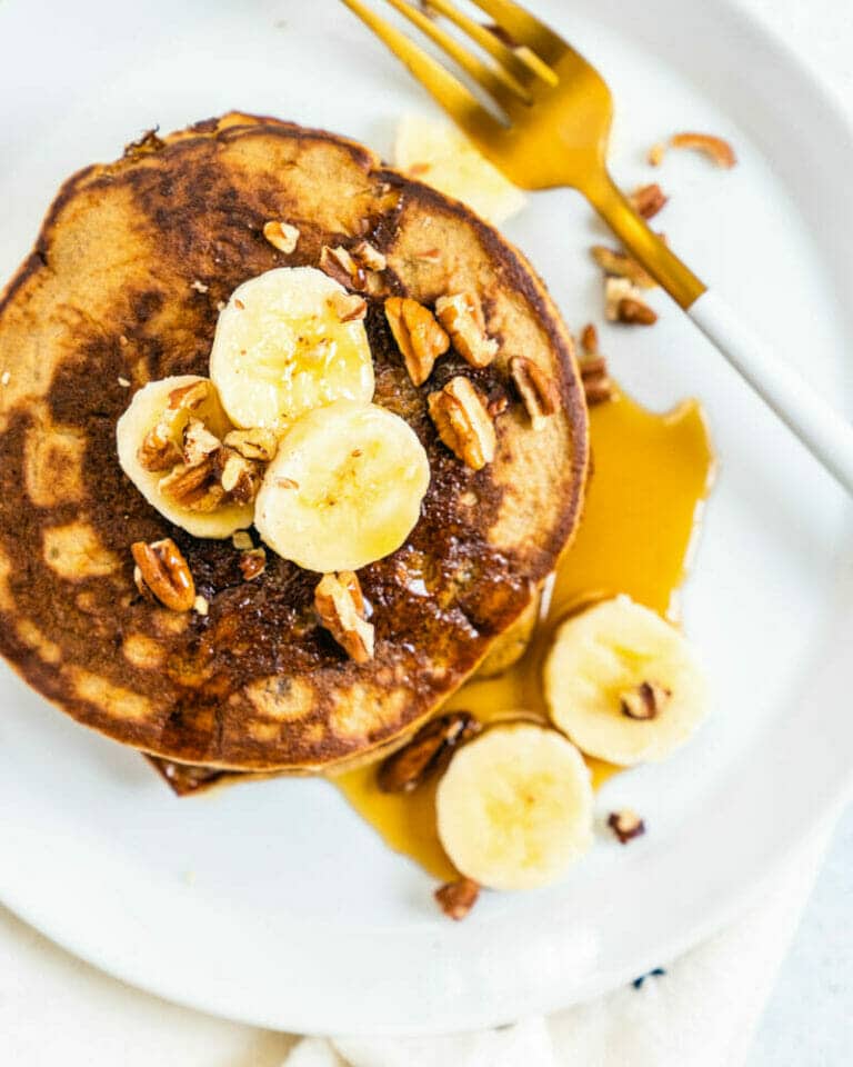 Banana Oatmeal Pancakes (Best Ever!) A Couple Cooks