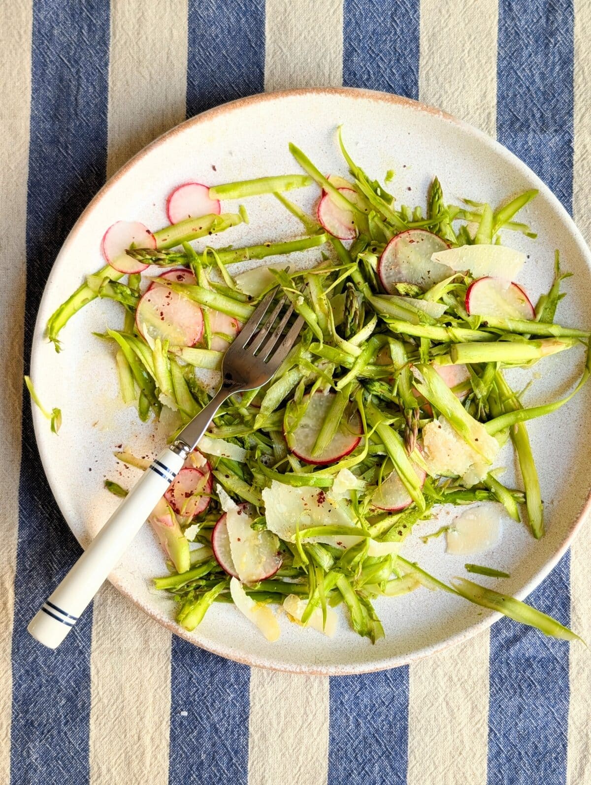 Shaved asparagus salad
