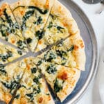 Spinach artichoke pizza