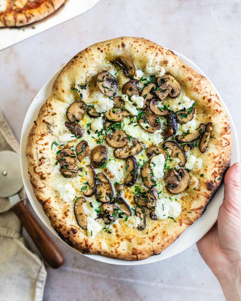 Mushroom Pizza with Herbs