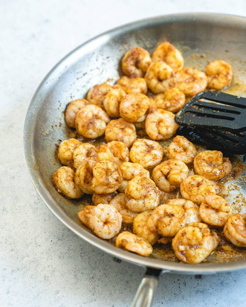 Shrimp in pan