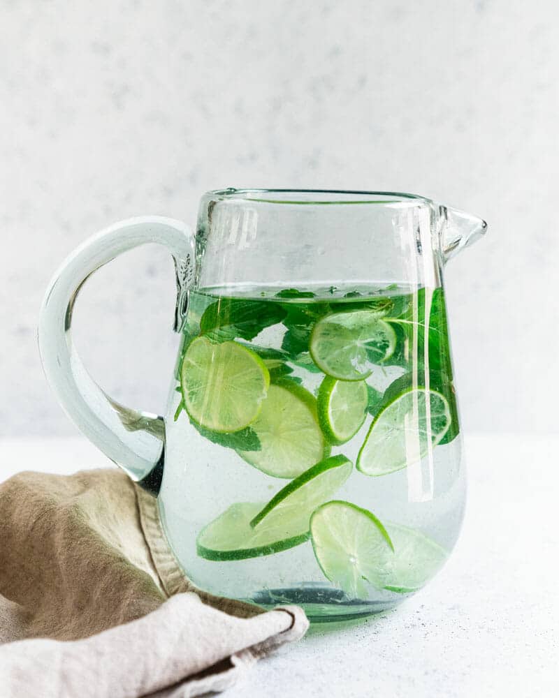Lime Water Recipe with Mint (Healthy Drink!) A Couple Cooks