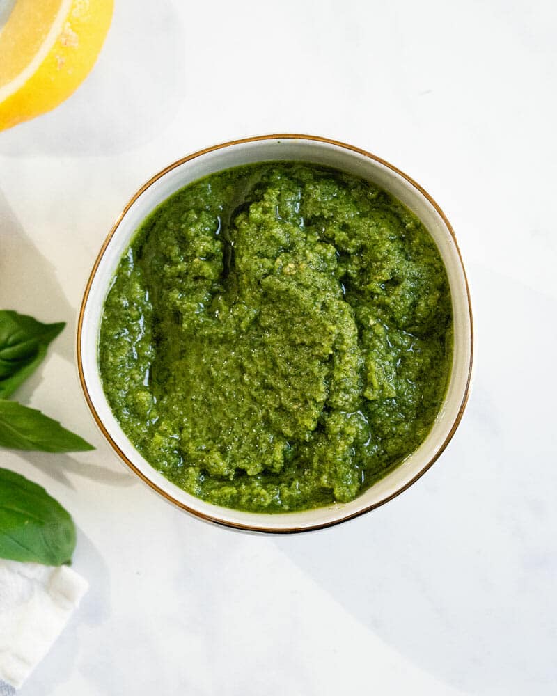 Cashew Pesto with Basil (in 5 Minutes!) A Couple Cooks