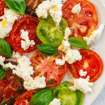 Mozzarella tomato basil salad