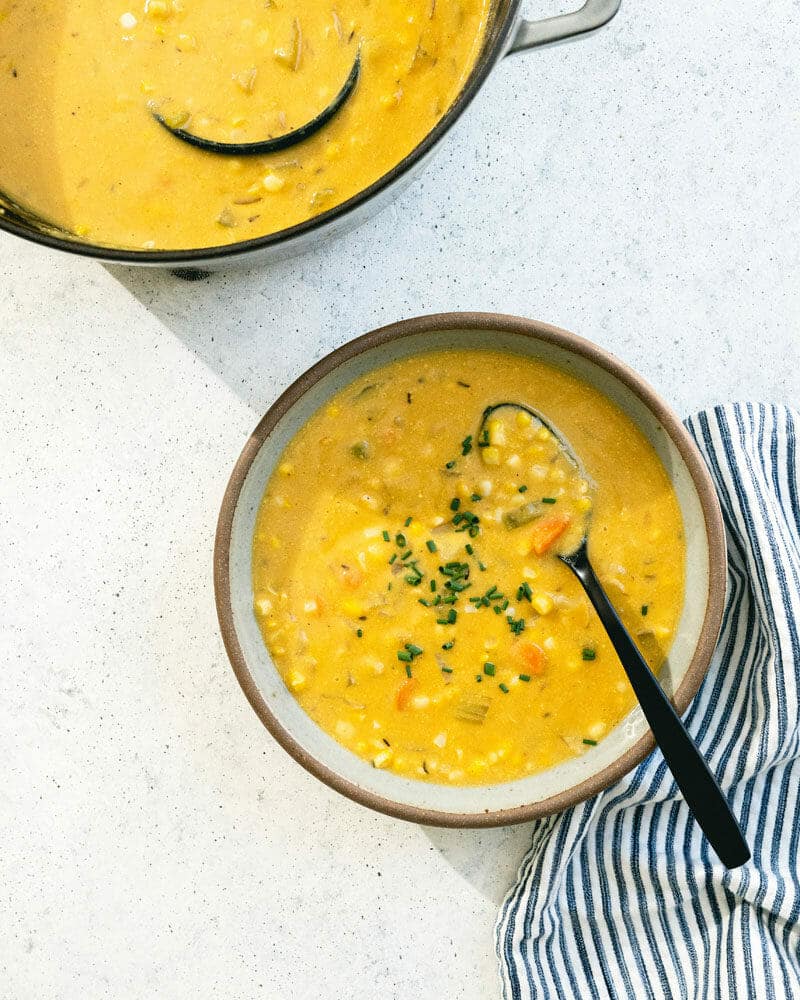 Vegan corn chowder recipe